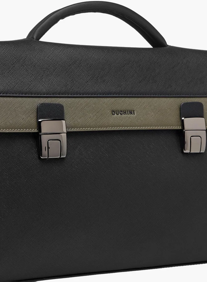 DUCHINI BLACK Men Detachable Strap Portfolio Bag for Men | Best Price UAE